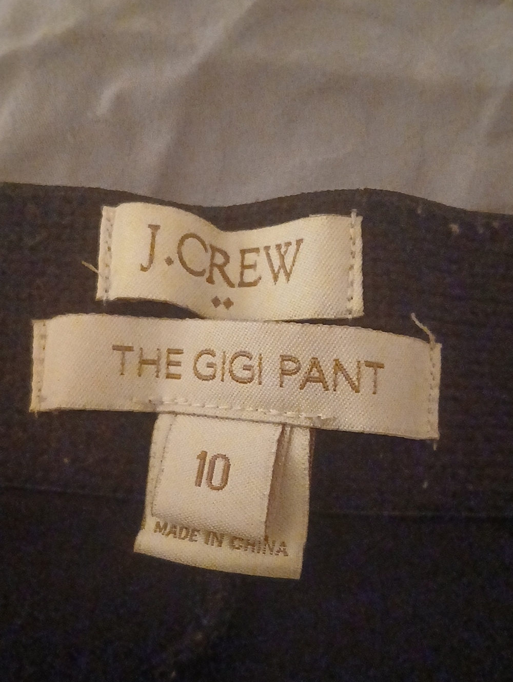 3/15 J. CREW GIGI PANT Womens Size 10 Side Zipper